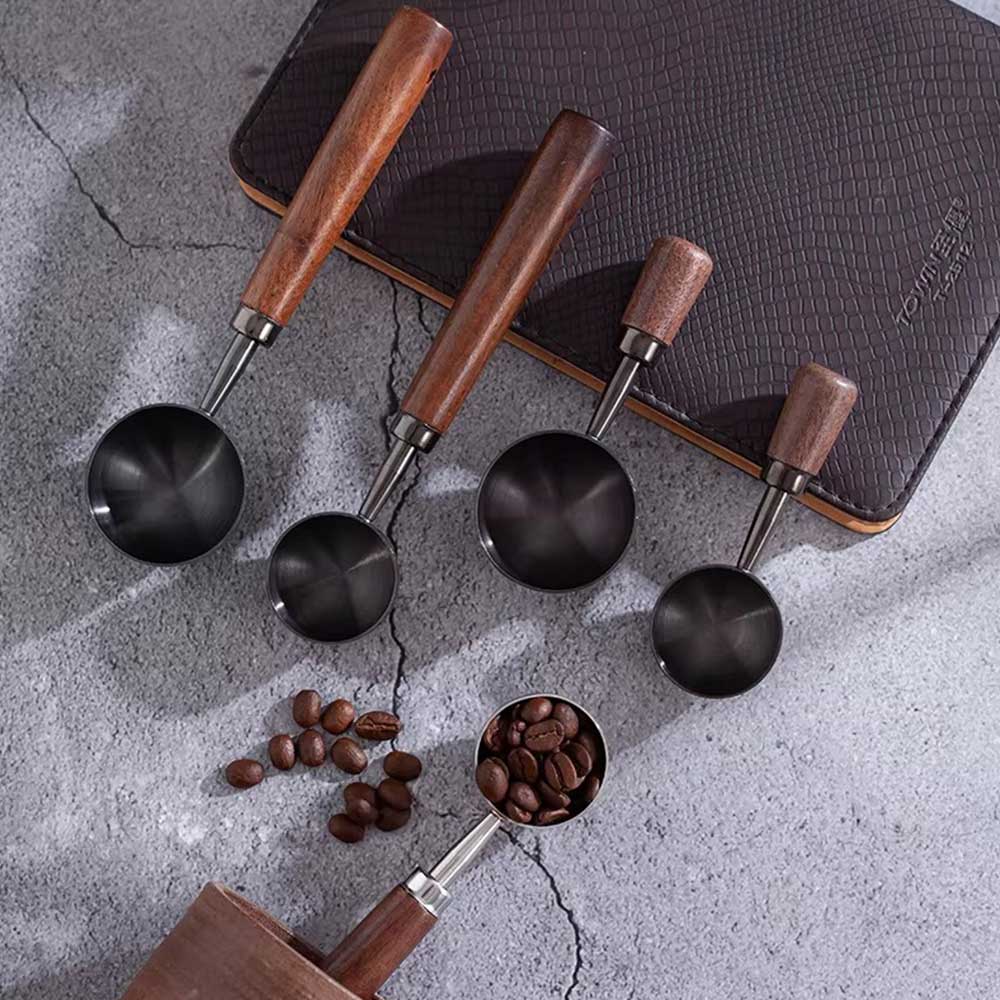 Stainless Steel Coffee Scoop with Walnut Handle