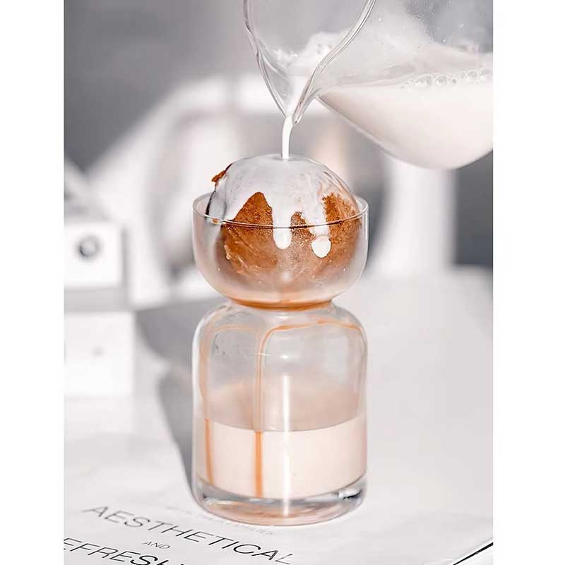 Creative DIY Coffee Mug Shaped Transparent Glass Cup for Juice, Coffee, and Beverages