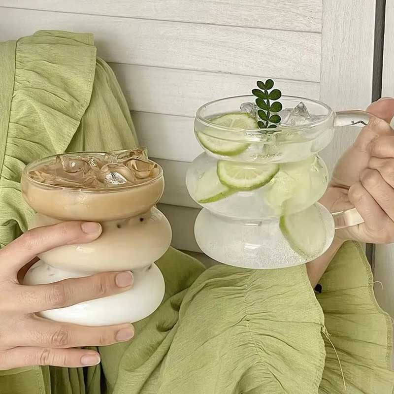 Creative Pirate Design Double-Layer Glass Mug with Handle – Transparent Insulated Borosilicate Water Cup