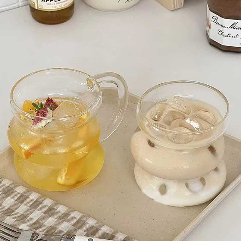 Creative Pirate Design Double-Layer Glass Mug with Handle – Transparent Insulated Borosilicate Water Cup