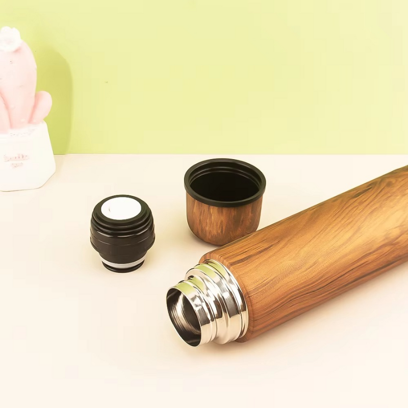 Double Wall Stainless Steel Yerba Mate Gourd Set – Modern Mate Kit with Bombilla Straw & Wood Accents