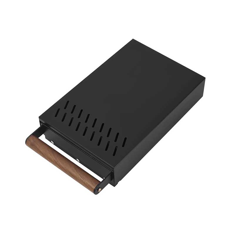 Premium Drawer Espresso Knock Box with Wooden Handle