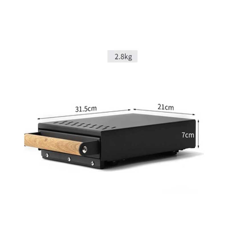 Premium Drawer Espresso Knock Box with Wooden Handle