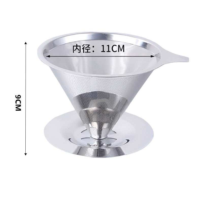 Durable Glass Drip Coffee Maker with Stainless Steel Filter – Reusable Pour Over Brewer
