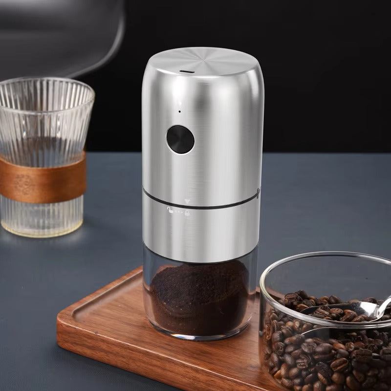 Electric Conical Burr Coffee Grinder – Compact USB Rechargeable Espresso Grinder