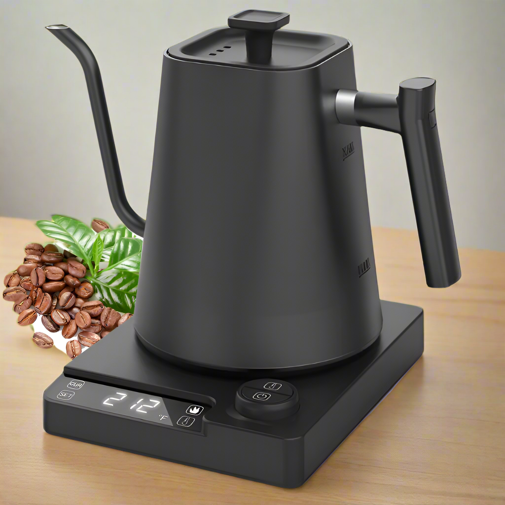 Electric Gooseneck Kettle - Stainless Steel Fast Boiling Water Kettle for Pour Over Coffee & Tea