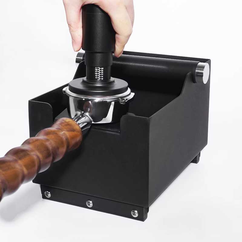 Stainless Steel Espresso Knock Box with Tamping Station