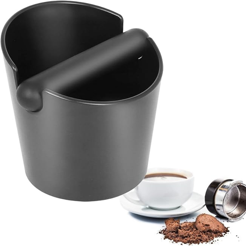Espresso Coffee Knock Box – Barista Tool with ABS/Silicone Body