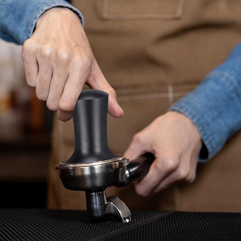Espresso Coffee High-end Tamper – 51mm Stainless Steel Base with Leveling Distributor