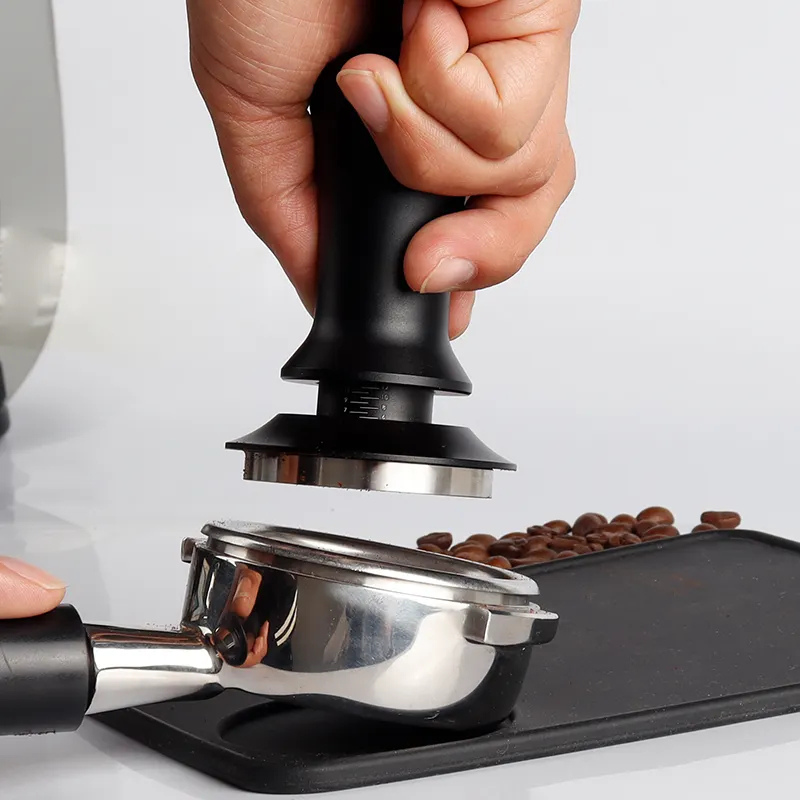 Espresso Coffee High-end Tamper – 51mm Stainless Steel Base with Leveling Distributor