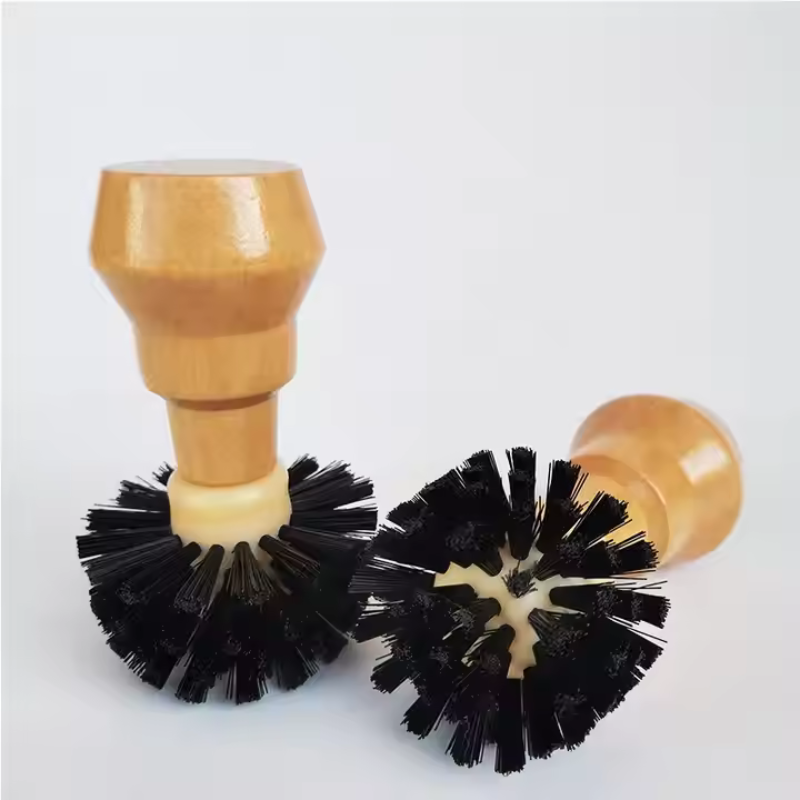 Espresso Powder Bowl Brush – Solid Wood Handle Cleaning Tool for 54mm & 58mm Portafilters