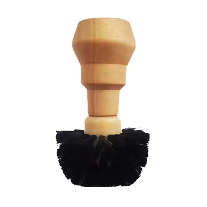 Espresso Powder Bowl Brush – Solid Wood Handle Cleaning Tool for 54mm & 58mm Portafilters