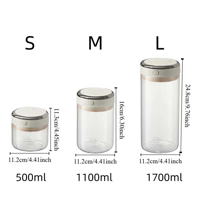 Airtight Coffee Bean Storage Canister with Valve & Clip Lid – Glass Vacuum Jar Coffee&Co.