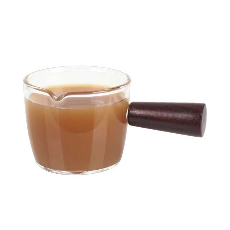 Glass Measuring Cup with Single Spout and Wooden Handle – Triple Pitcher for Baking, Cooking, and Drinks