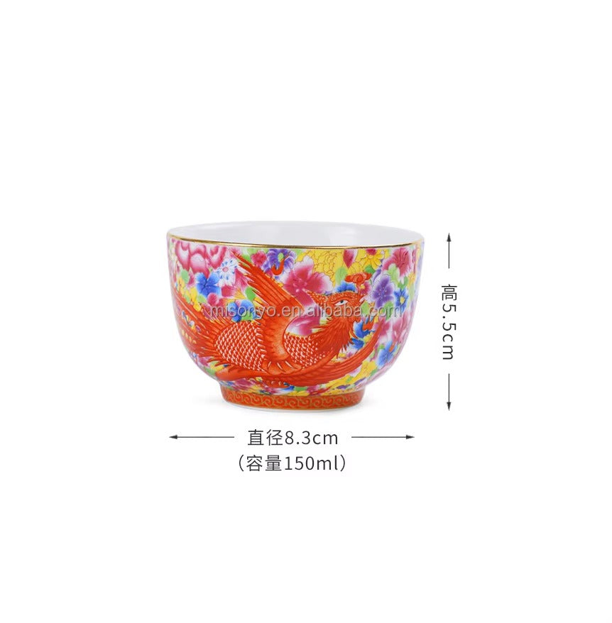 Vintage Enamel Ceramic Cups – Set of 4 Cups (150ml) Coffee&Co.