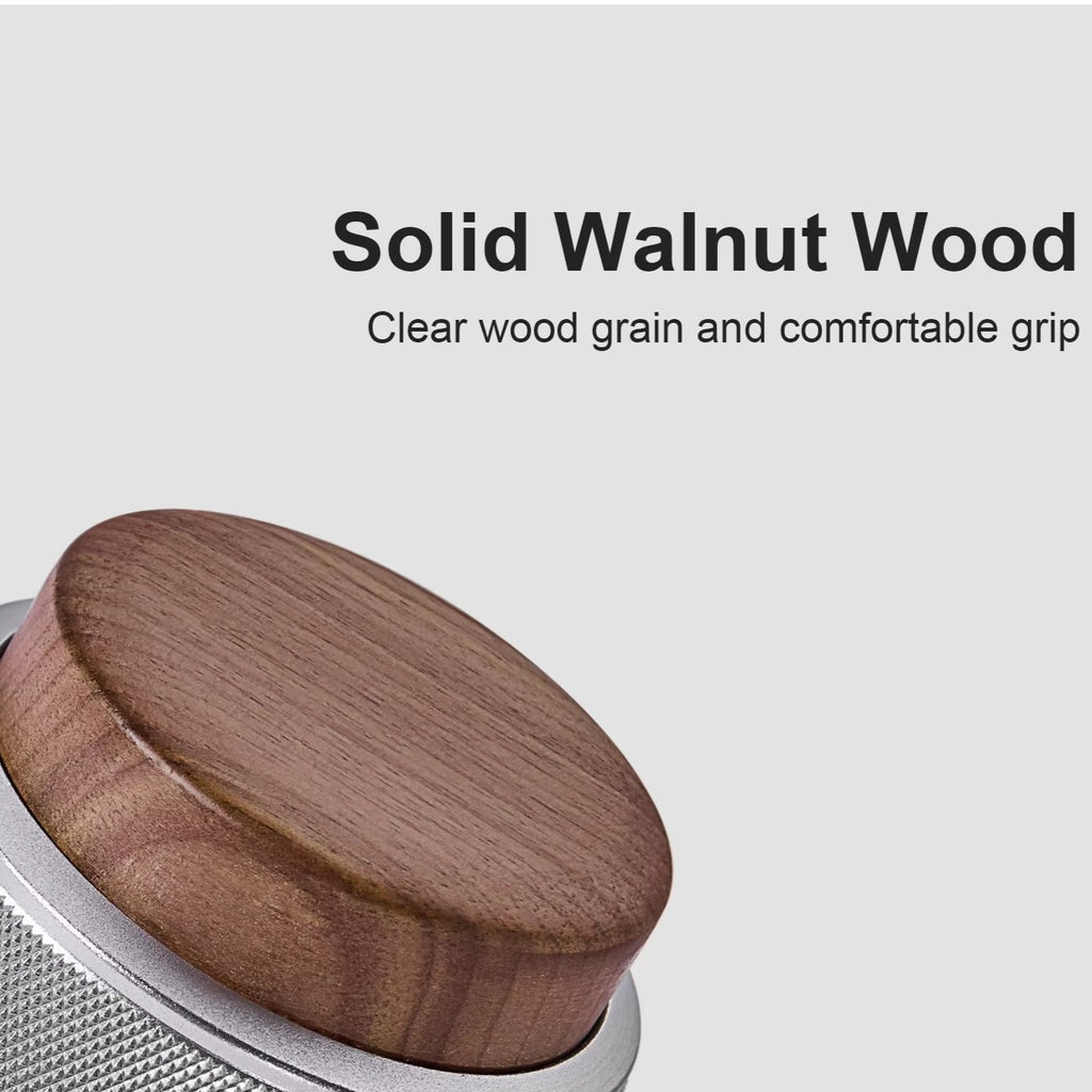 Walnut Spring Loaded Espresso Tamper 58mm