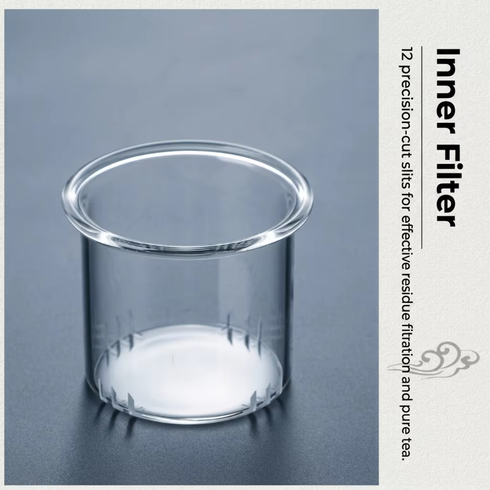600ml Borosilicate Glass Coffee & Tea Maker with Filter
