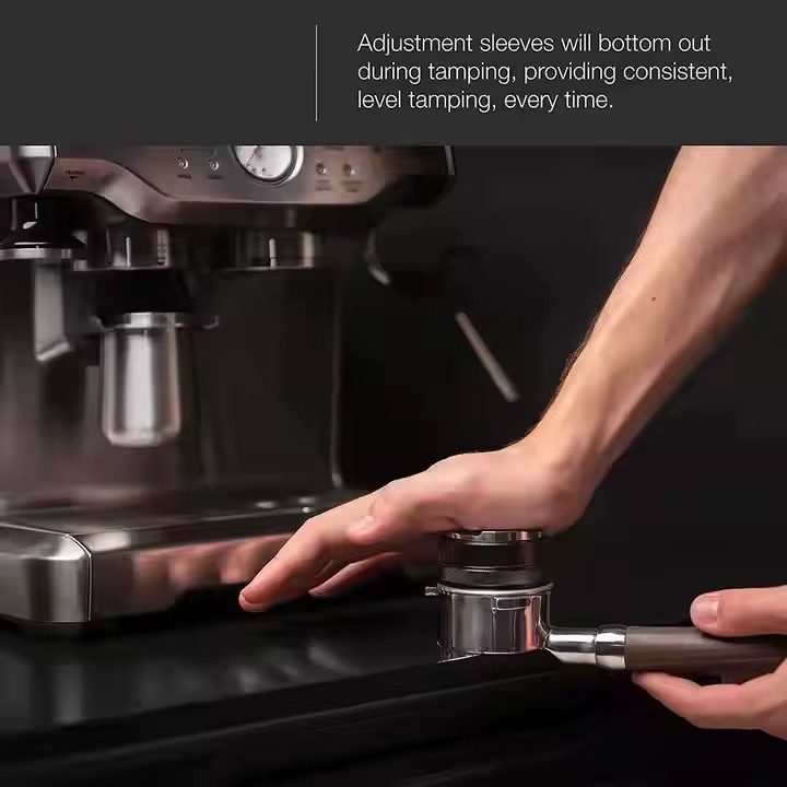 Barista Espresso Distributor – 51 & 58mm Adjustable Coffee Tamper for Precision Tamping