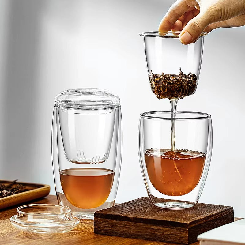 350ml Double Wall Glass Teapot with Infuser Coffee&Co.