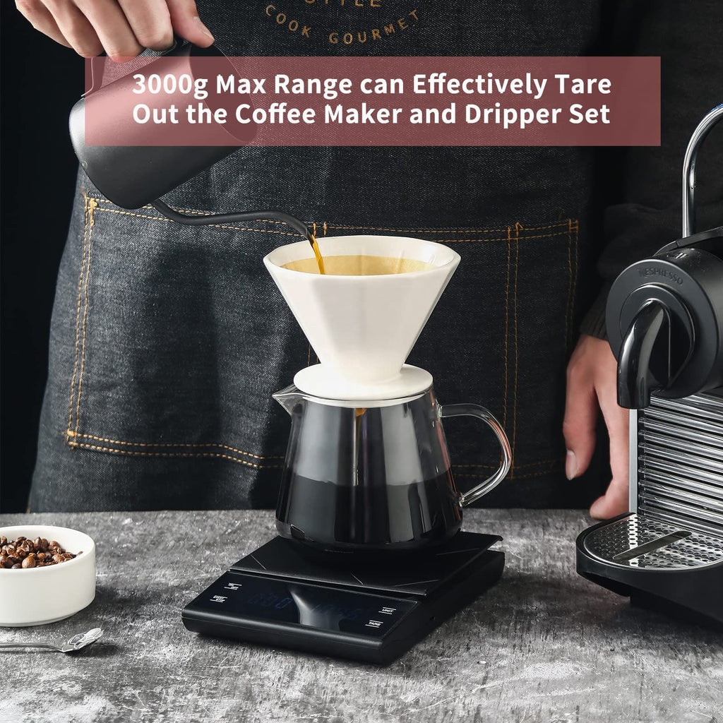 EK6012 Digital Coffee Scale with Timer – 3kg Capacity | 0.1g Precision