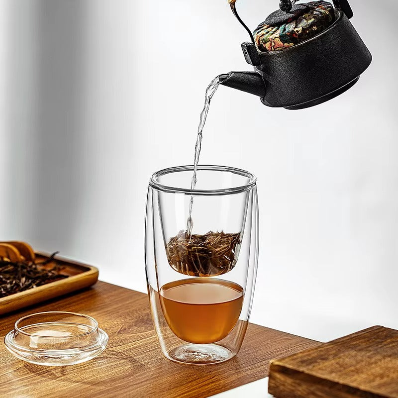 350ml Double Wall Glass Teapot with Infuser Coffee&Co.