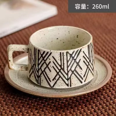 Ceramic Cappuccino Cup & Saucer Set of 3 | 230ml