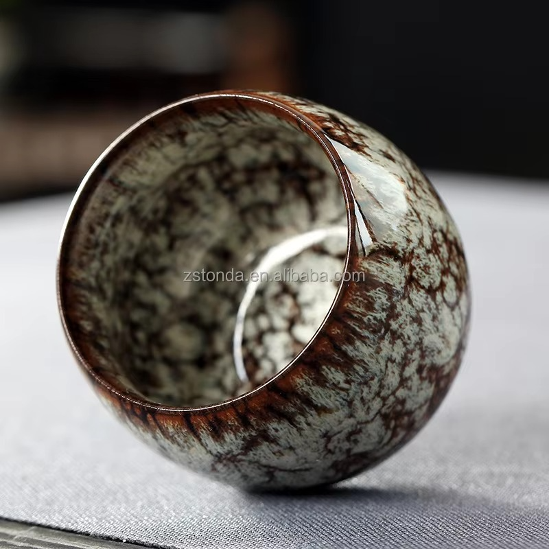 Luxury Crystalline Ceramic Cup Set – Handcrafted 5-Piece Collection for Tea & Coffee