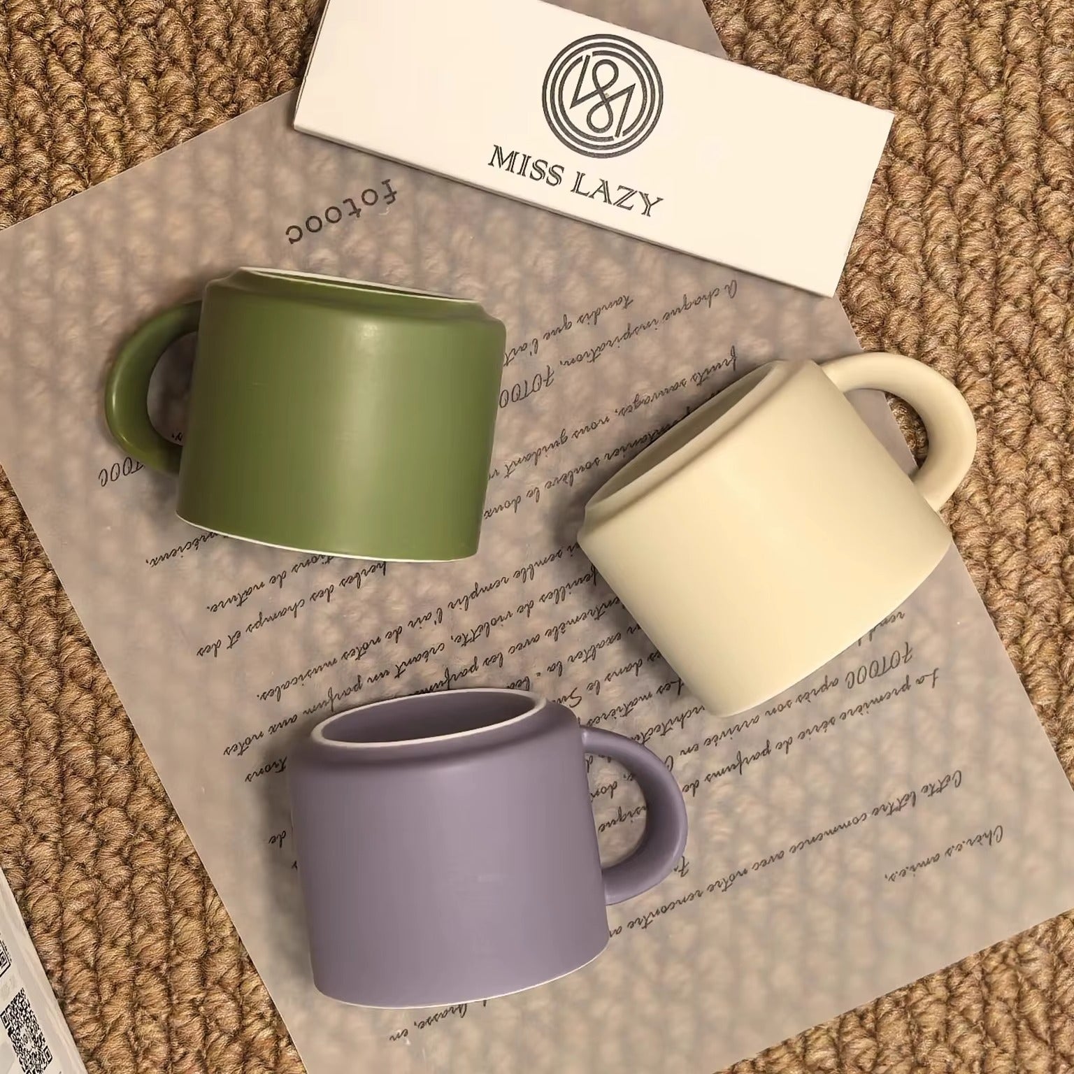 Nordic Ceramic Espresso Cups – Set of 5 Cups (80ml)