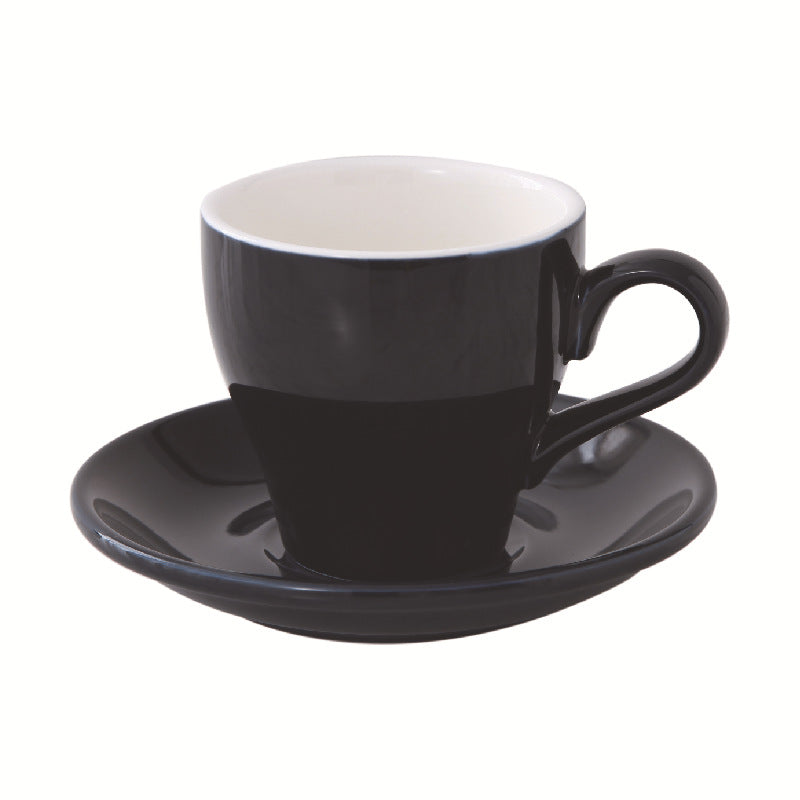 Set of 6 Italian Ceramic Espresso Cups & Saucers – 80ml