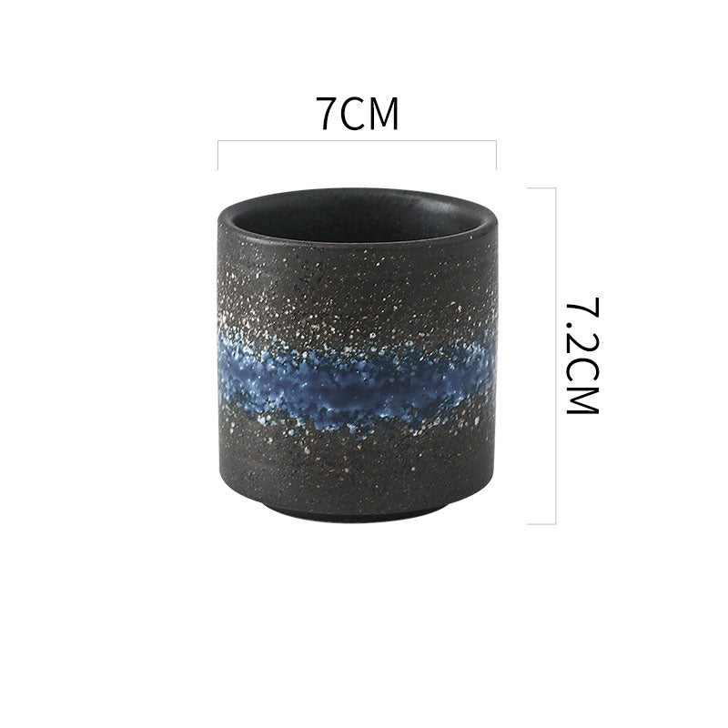Japanese Style Ceramic Cups Set of 3 | 200ml Handleless Tea, Coffee & Sake Cups