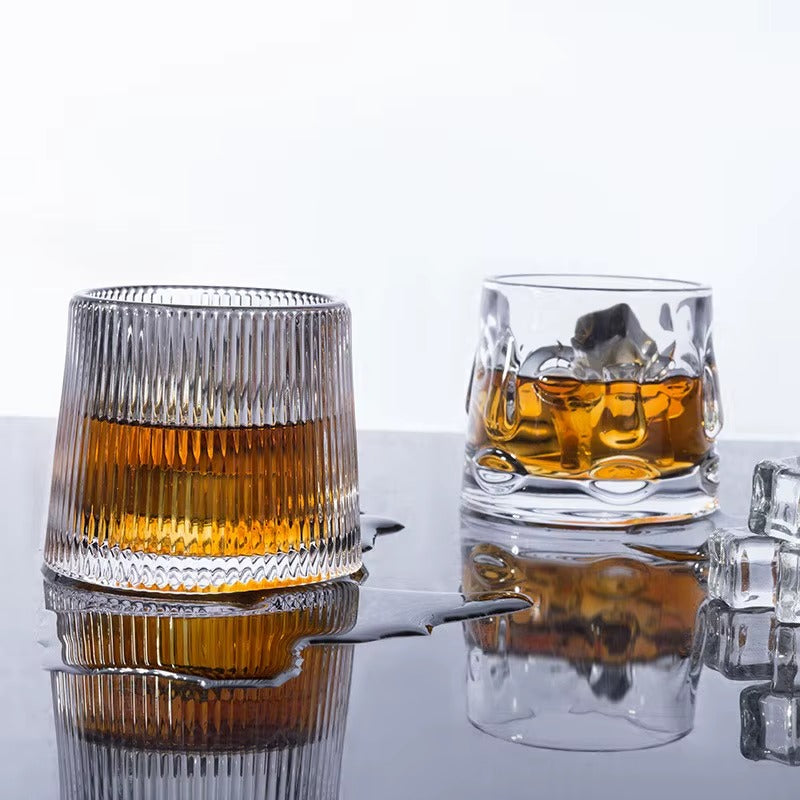 Crystal Whiskey Glass Set – 4 Designs (160ml)