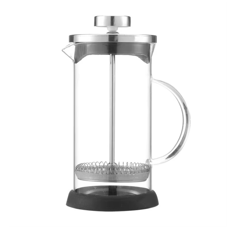 Elegant Borosilicate Glass French Press Coffee – French Style Brewer with Sleek Filter Design