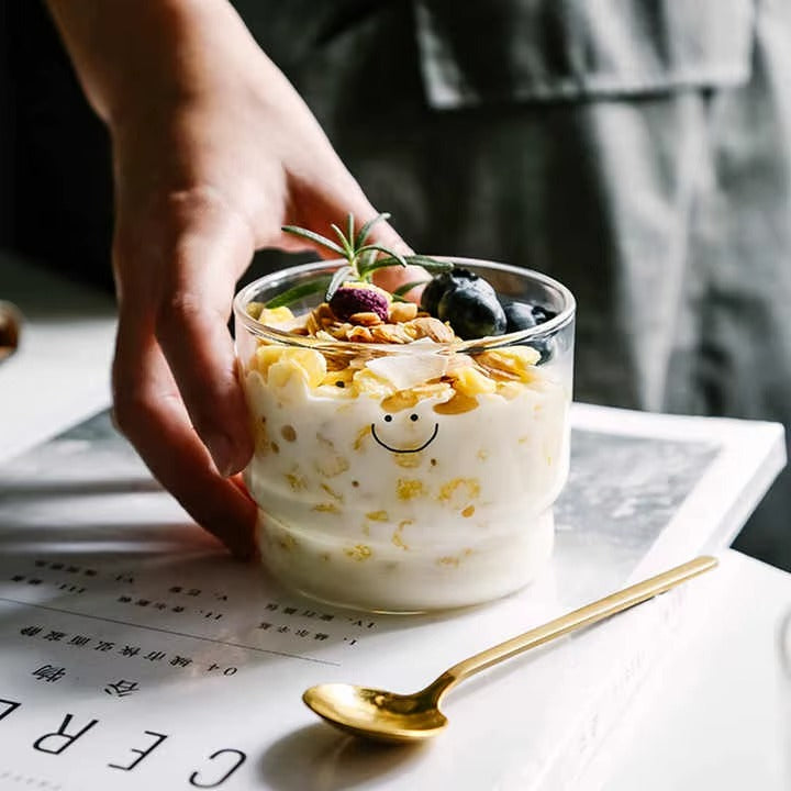 Stackable Glass Cups Set of 2