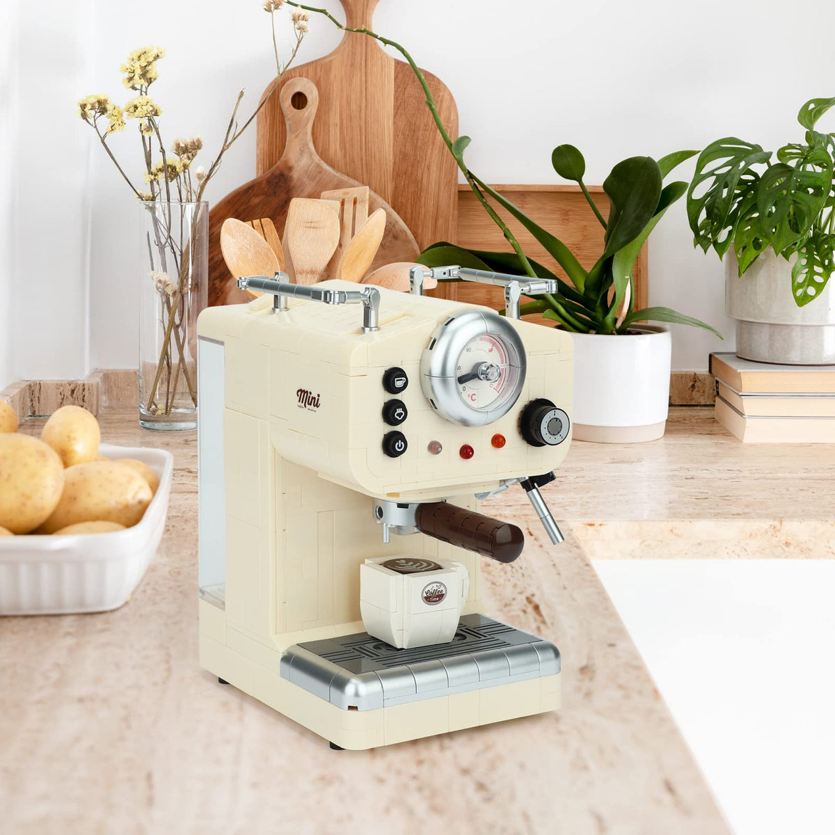 678+ Piece Coffee Machine Building Block Kit