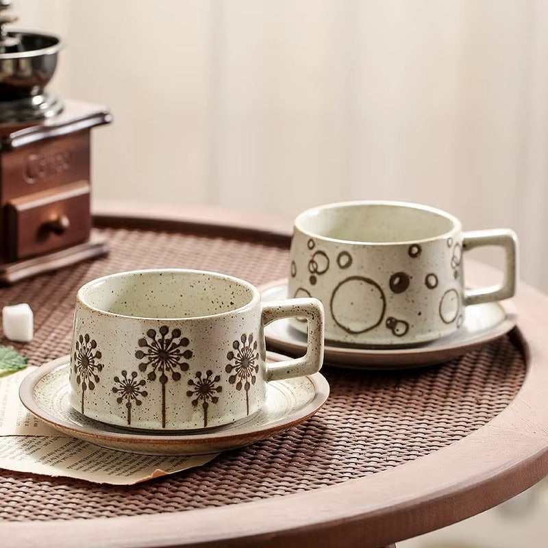 Ceramic Cappuccino Cup & Saucer Set of 3 | 230ml