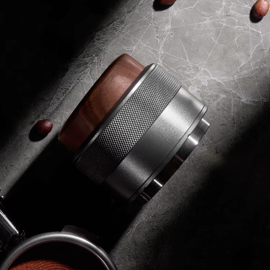 Walnut Spring Loaded Espresso Tamper 58mm