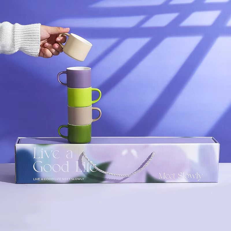 Nordic Ceramic Espresso Cups – Set of 5 Cups (80ml)