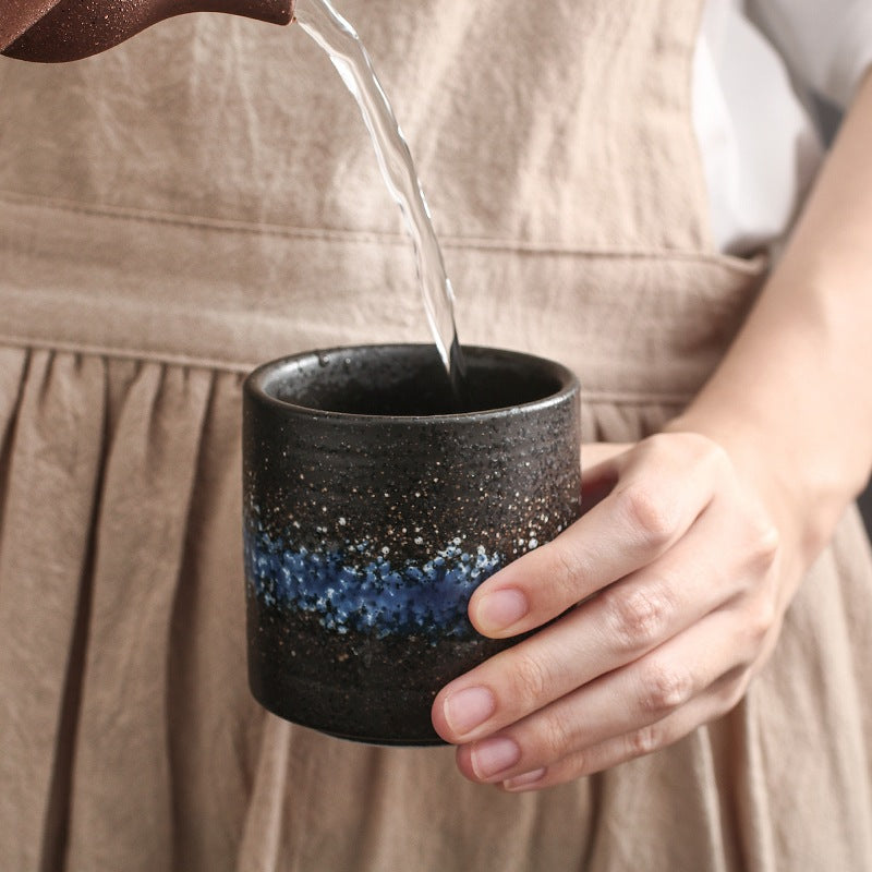 Japanese Style Ceramic Cups Set of 3 | 200ml Handleless Tea, Coffee & Sake Cups