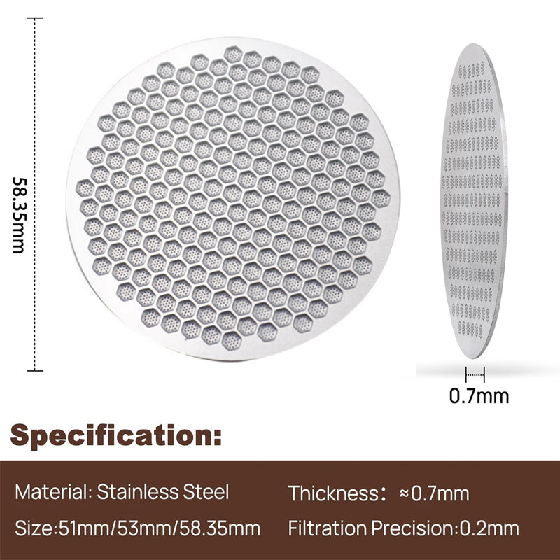 Ultra-thin Espresso Puck Screen – SS304 Stainless Steel - 51mm & 58mm