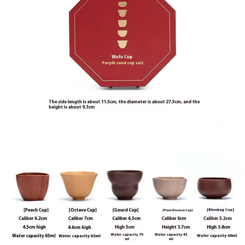 Zisha Ceramic Cups – Wufu Collection (Gift Box Set) Coffee&Co.