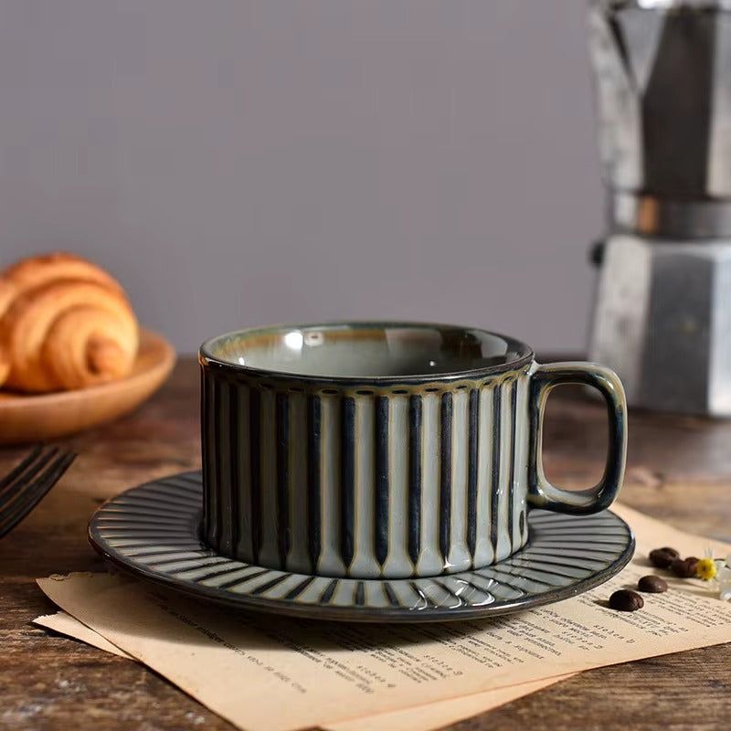 Retro Stripe 220ml Mug Set – Assorted Colors - Set of 3