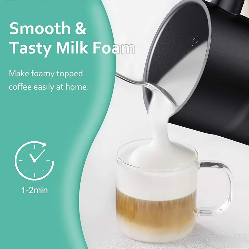 4-in-1 Electric Milk Frother and Steamer – Multifunctional Hot and Cold Foam Maker for Coffee and Hot Chocolate