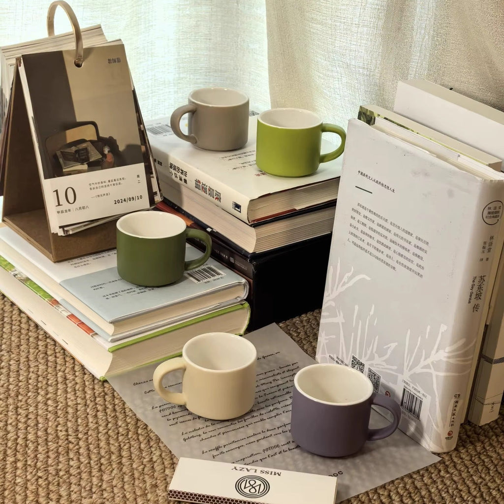 Nordic Ceramic Espresso Cups – Set of 5 Cups (80ml)