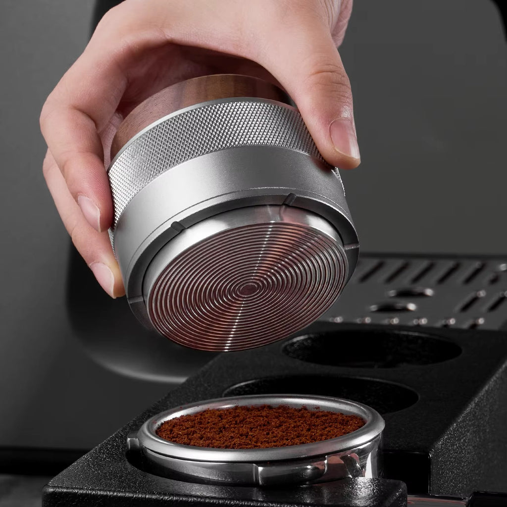 Walnut Spring Loaded Espresso Tamper 58mm