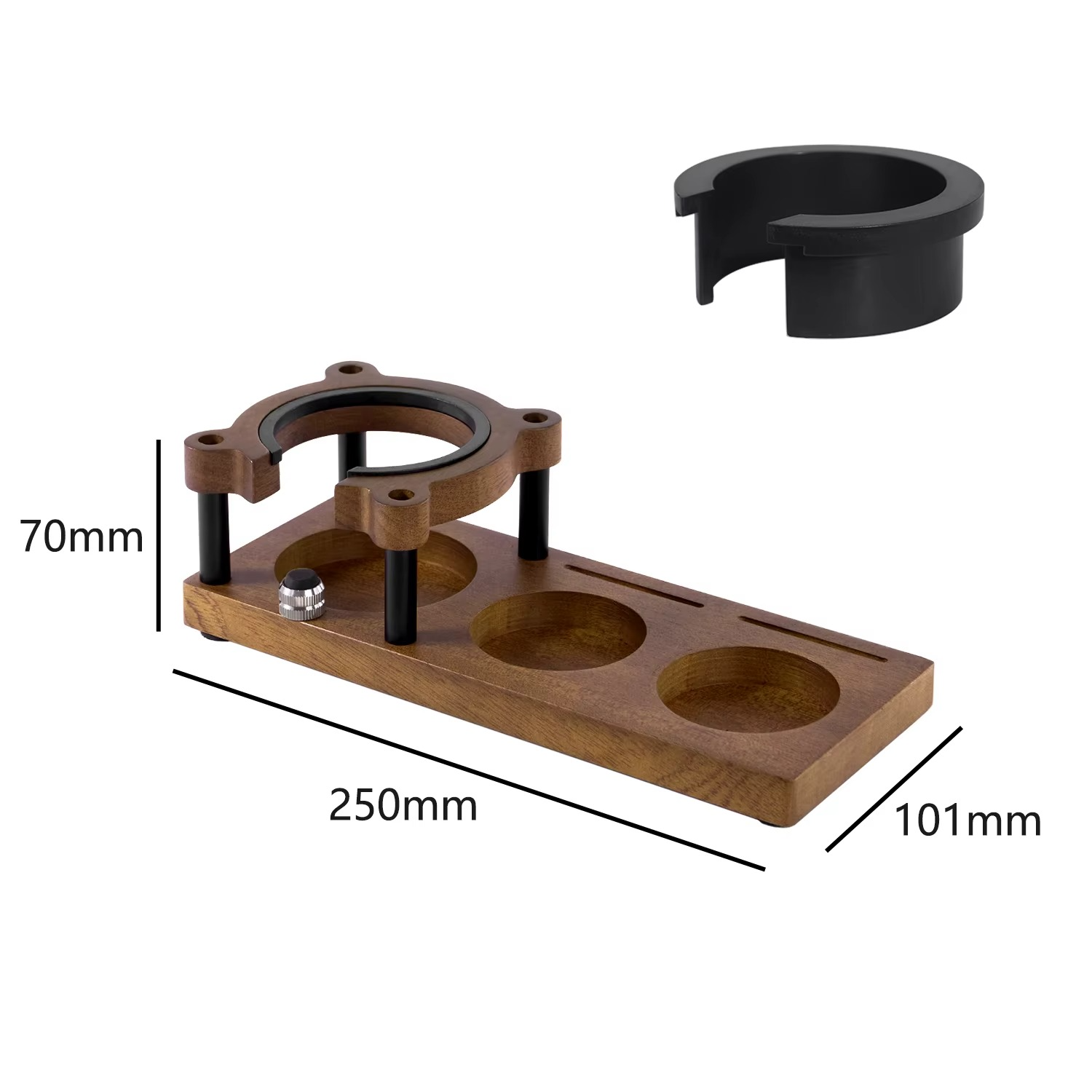 Barista Tamper Stand – Espresso Base Rack with Wooden Holder 51/54/58mm