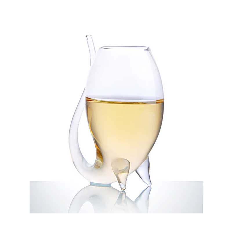 Hand Blown Glass Port Sippers – Elegant Angled Wine and Liqueur Glasses by Fox Run