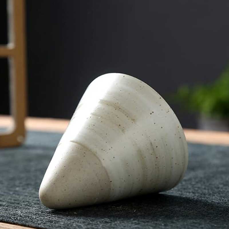 Hand-Painted Glaze Ceramic Espresso and Tea Cup with Base – Coarse Ceramic Personal Water Cup