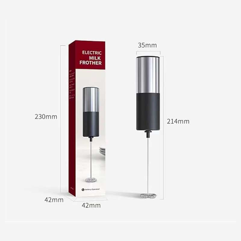 Handheld Electric Milk Frother – Battery Operated Mini Foamer & Manual Whisk for Coffee, Lattes, Cappuccino, Matcha & Hot Chocolate