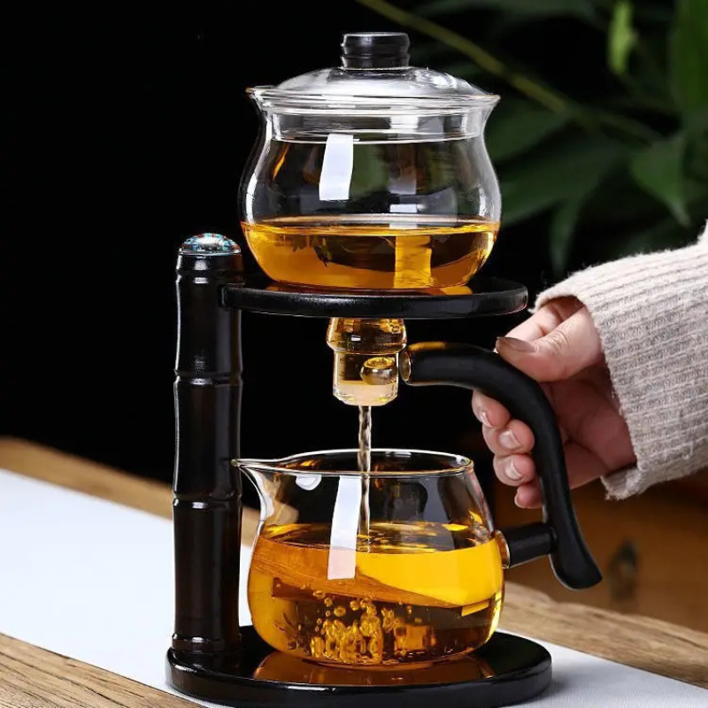 Handmade Borosilicate Glass Teapot Set - Heat Resistant Transparent Teaware with Creative Design