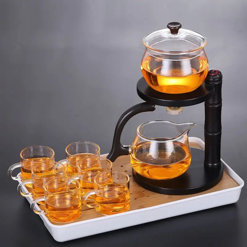 Handmade Borosilicate Glass Teapot Set - Heat Resistant Transparent Teaware with Creative Design